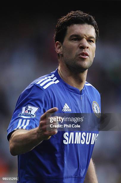 Michael Ballack of Chelsea looks dejected during the Barclays Premier League match between Tottenham Hotspur and Chelsea at White Hart Lane on April...