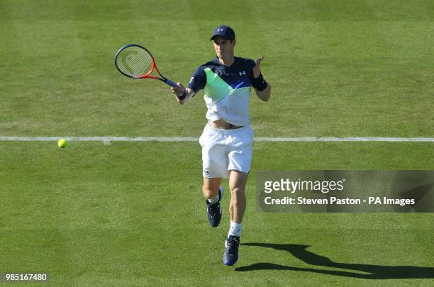 Andy Murray in action during day two of the Nature Valley International at Devonshire Park, Eastbourne