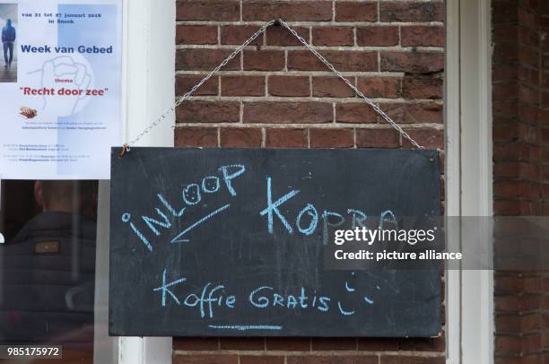 Free coffee is available in the Dutch city Sneek in the Netherlands, 26 January 2018. The nearby city Leeuwarden in the Frisian province is the...