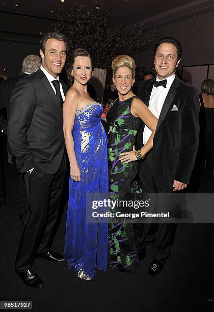 Ben Mulroney, Jessica Mulroney, Vanessa Mulroney and Mark Mulroney attend the exclusive fundraiser with Oscar de la Renta presented by Suzanne Rogers...