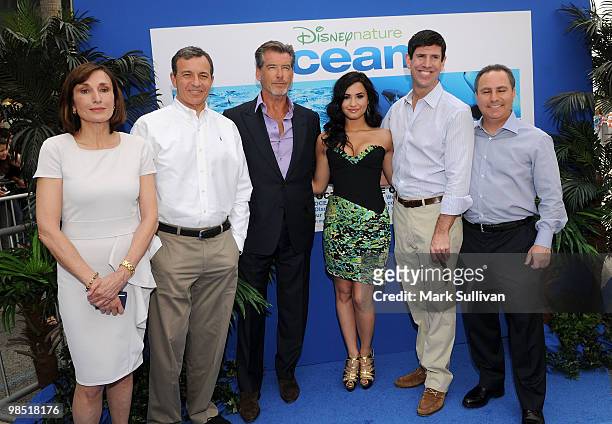 Consul General of Monaco Maguy Maccario-Doyle, Disney Studios CEO Robert Iger, actor Pierce Brosnan, musician Demi Lovato, Chairman of The Walt...