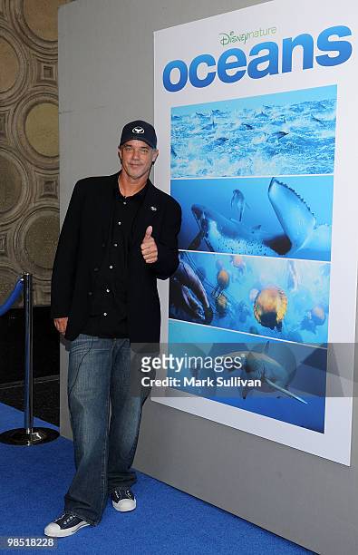 Meteorologist Artist Robert Wyland arrives at the premiere of Walt Disney Pictures' 'Oceans' at the El Capitan Theatre on April 17, 2010 in...