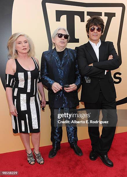 Musicians Debbie Harry, Chris Stein and Clem Burke arrive at the 8th Annual TV Land Awards at Sony Studios on April 17, 2010 in Culver City,...