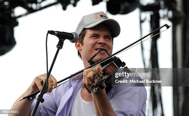 Musician Ketch Secor of Old Crow Medicine Show performs during day 2 of the Coachella Valley Music & Art Festival 2010 held at The Empire Polo Club...