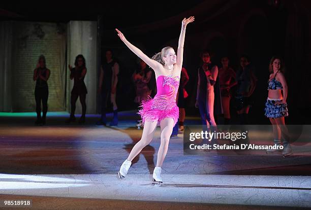 Carolina Kostner performs during 'Winx On Ice' on April 17, 2010 in Milan, Italy.