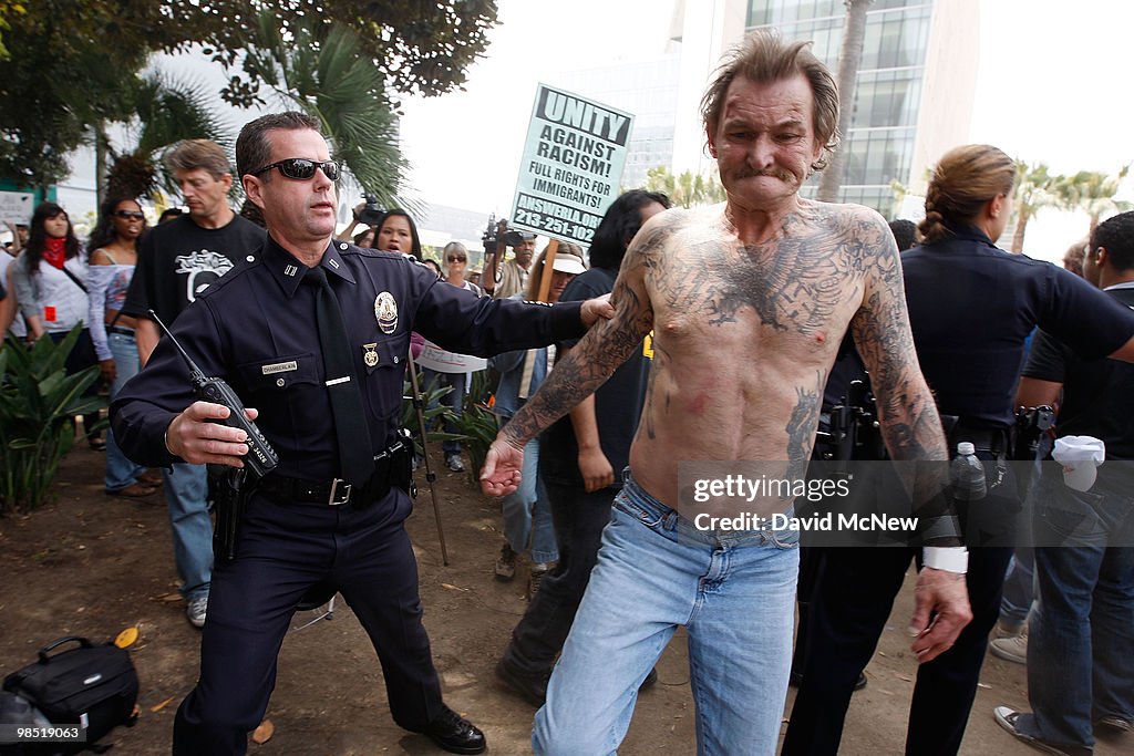 National Socialist Movement Holds Rally In Los Angeles