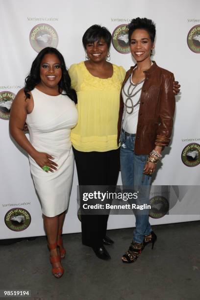 Sherri Shepherd, Angela Guy, Senior Vice President, General Manger of Softsheen and recording artist Michelle Williams attend the ''Picture of...