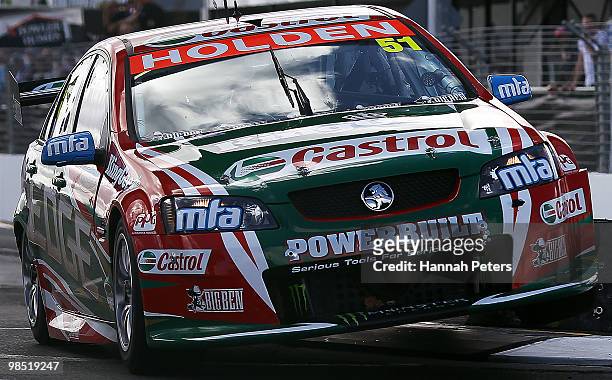 Greg Murphy drives for Castrol Edge Racing during qualifying of the Hamilton 400, which is round four of the V8 Supercar Championship Series, at the...