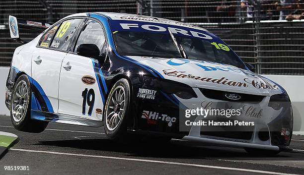 Jonathon Webb drives for Dick Johnson Racing during qualifying of the Hamilton 400, which is round four of the V8 Supercar Championship Series, at...