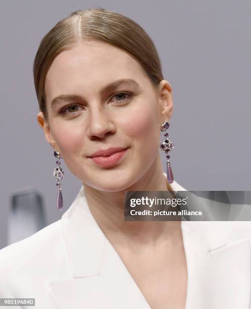 The actress Alicia von Rittberg arrives for the 19th German Television Awards in the Cologne Palladium in Cologne, Germany, 26 January 2018. Photo:...