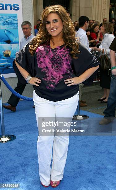 KayCee Stroh arrives at the Premiere Of Disneynature's "Oceans" on April 17, 2010 in Hollywood, California.