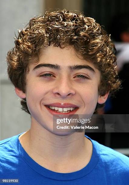 Actor Ryan Ochoa arrives at the Premiere Of Disneynature's "Oceans" on April 17, 2010 in Hollywood, California.