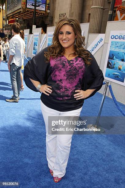 KayCee Stroh at Disneynature's premiere of 'Oceans' on April 17, 2010 at the El Capitan Theatre in Hollywood, California.