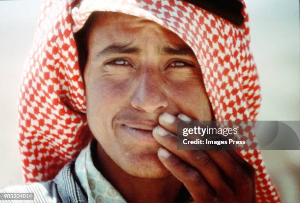Man in Petra circa 1981 in Jordan.