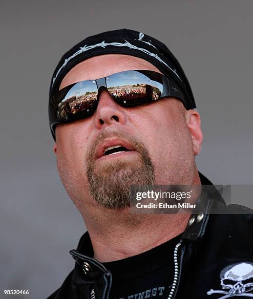 Singer Eddie Montgomery of the duo Montgomery Gentry performs onstage during the Academy Of Country Music's USO concert at Nellis Air Force Base on...