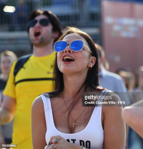 General view during the 2018 FIFA World Cup Russia group F match between Mexico and Sweden at Ekaterinburg Arena on June 27, 2018 in Yekaterinburg,...