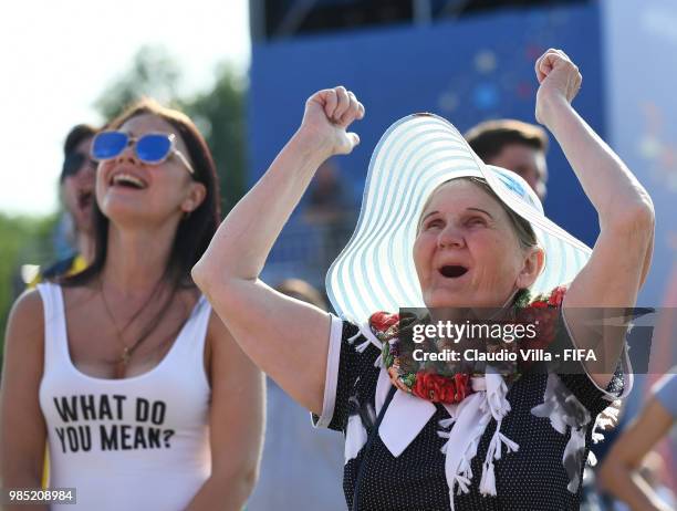 General view during the 2018 FIFA World Cup Russia group F match between Mexico and Sweden at Ekaterinburg Arena on June 27, 2018 in Yekaterinburg,...