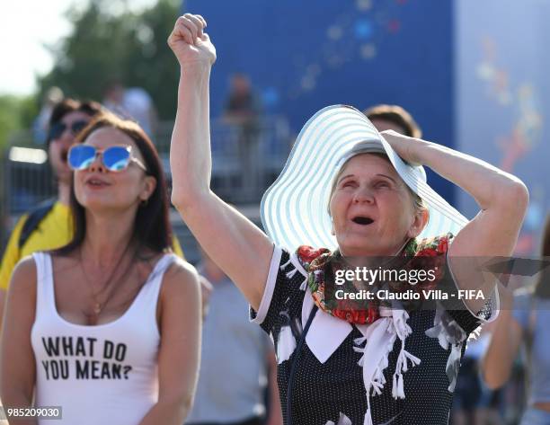 General view during the 2018 FIFA World Cup Russia group F match between Mexico and Sweden at Ekaterinburg Arena on June 27, 2018 in Yekaterinburg,...