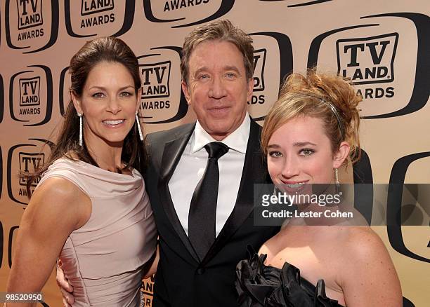 Actress Jane Hajudk, comedian Tim Allen, and Katherine Allen arrive at the 8th Annual TV Land Awards at Sony Studios on April 17, 2010 in Los...