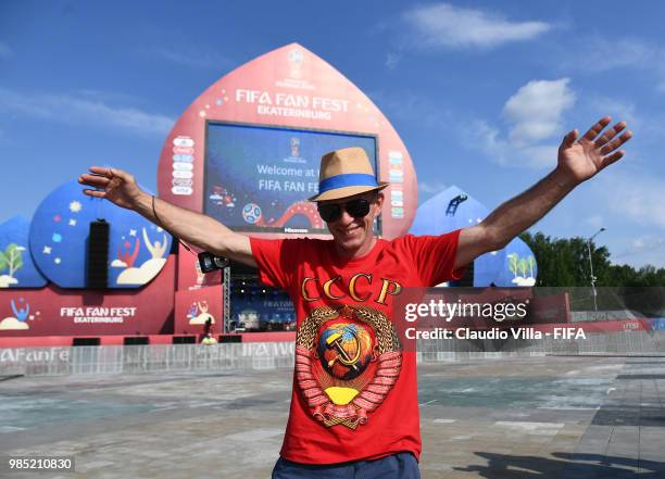 General view during the 2018 FIFA World Cup Russia group F match between Mexico and Sweden at Ekaterinburg Arena on June 27, 2018 in Yekaterinburg,...