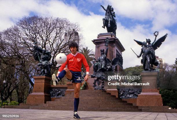 Jorge Burruchaga during a photo session at Avellaneda, Argentina on September 4th, 1985.