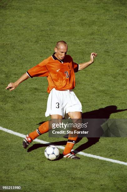 Holland defender Jaap Stam in action during the 1998 FIFA World Cup match against Aargentina on 4th July, 1998 in Marseille, France.