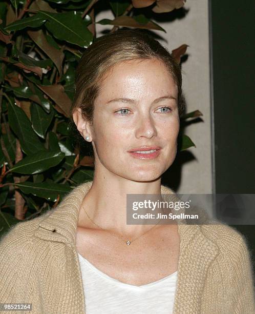 Model Carolyn Murphy attends the Cinema Society with UGG & Suffolk County Film Commission's screening of "Paper Man" at the Crosby Street Hotel on...