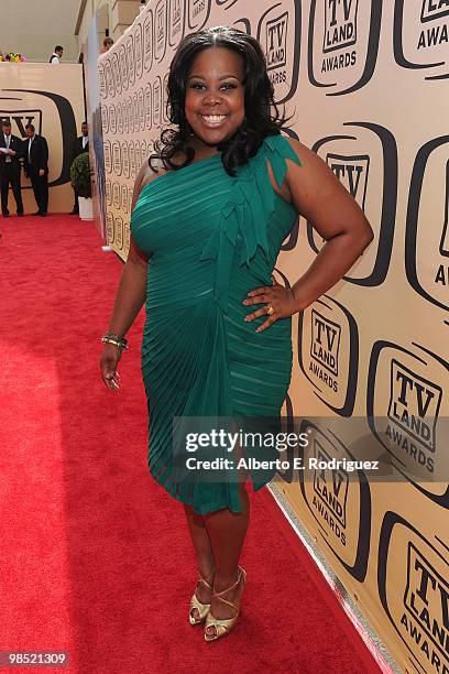 Actress Amber Riley arrives at the 8th Annual TV Land Awards at Sony Studios on April 17, 2010 in Culver City, California.