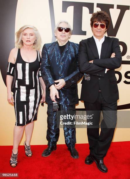 Debbie Harry, Chris Stein, Clem Burke of Blondie arrive to the 8th Annual TV Land Awards held at Sony Pictures Studios on April 17, 2010 in Culver...