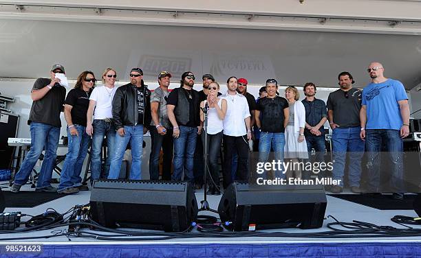 Host Storme Warren and singers Glen Templeton, Eddie Montgomery, Troy Gentry, Randy Houser, James Otto, LeAnn Rimes, Josh Thompson, Anthony Smith and...