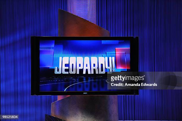 General view on the set of the "Jeopardy!" Million Dollar Celebrity Invitational Tournament Show Taping on April 17, 2010 in Culver City, California.