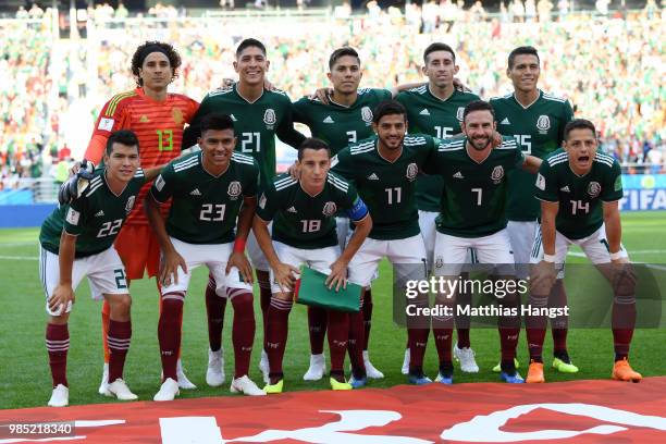 Sweden pose prior to the 2018 FIFA World Cup Russia group F match between Mexico and Sweden at Ekaterinburg Arena on June 27, 2018 in Yekaterinburg,...