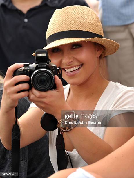 Actress Hayden Panettiere attends Day 2 of the Coachella Valley Music & Art Festival 2010 held at the Empire Polo Club on April 17, 2010 in Indio,...