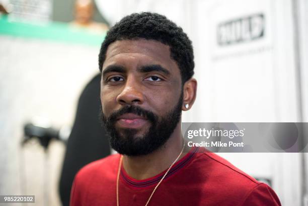 Kyrie Irving attends Build Series to discuss "Uncle Drew" at Build Studio on June 26, 2018 in New York City.