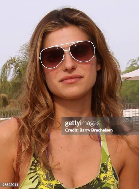 Actress Lake Bell attends the LACOSTE Pool Party during the 2010 Coachella Valley Music & Arts Festival on April 17, 2010 in Indio, California.