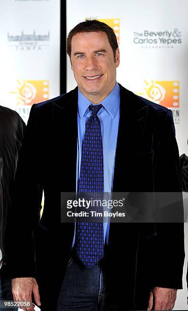John Travolta attends the Sunscreen Film Festival awards ceremony at the Mirror Lake Lyceum on April 17, 2010 in St Petersburg, Florida.