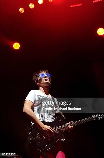 Musician Matthew Bellamy of Muse performs during day 2 of the Coachella Valley Music & Art Festival 2010 held at The Empire Polo Club on April 17,...