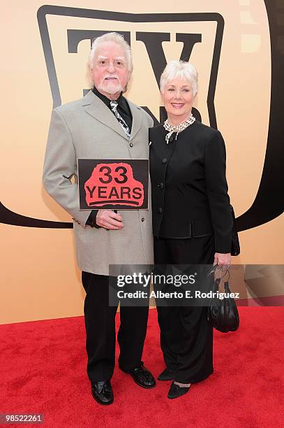 Comedian Marty Ingels and actress Shirley Jones arrive at the 8th Annual TV Land Awards at Sony Studios on April 17, 2010 in Culver City, California.