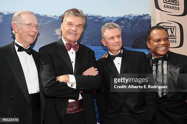 Actors Bernie Kopell, Fred Willard, Fred Grandy and Ted Lange arrive at the 8th Annual TV Land ATed Langewards at Sony Studios on April 17, 2010 in...