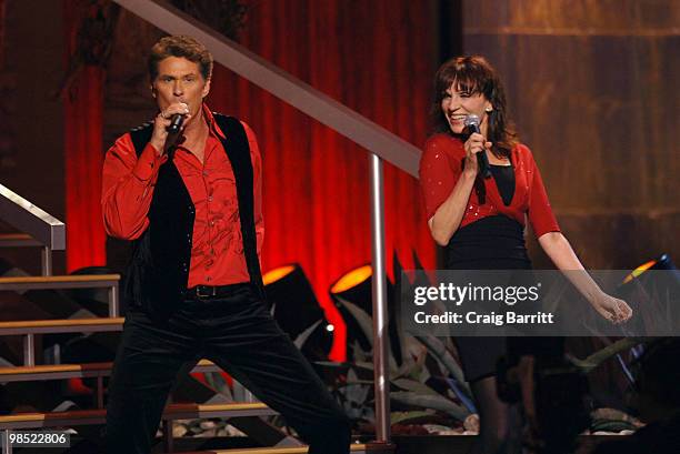 David Hasslehoff, Marilu Henner and the TV Land Glee Club perform at the 8th Annual TV Land Awards at Sony Studios on April 17, 2010 in Los Angeles,...