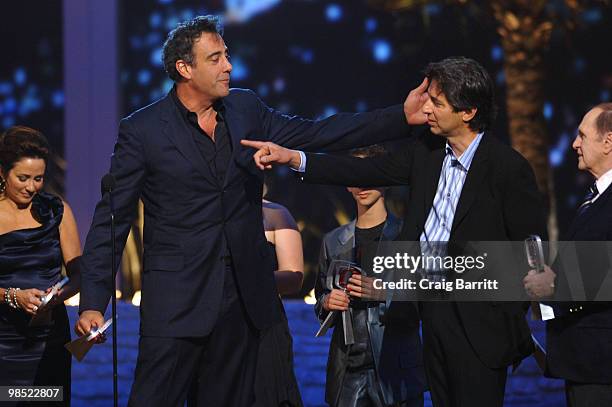 Brad Garrett and Ray Romano on stage at the 8th Annual TV Land Awards at Sony Studios on April 17, 2010 in Los Angeles, California.
