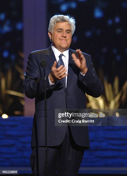 Jay Leno on stage at the 8th Annual TV Land Awards at Sony Studios on April 17, 2010 in Los Angeles, California.