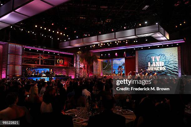 Host Tim Allen speaks during the Eighth annual TV Land Awards on April 17, 2010 in Culver City, California.
