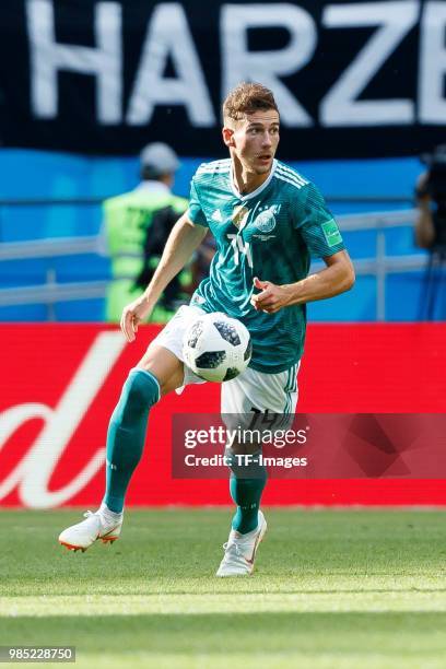 Leon Goretzka of Germany controls the ball during the 2018 FIFA World Cup Russia group F match between Korea Republic and Germany at Kazan Arena on...