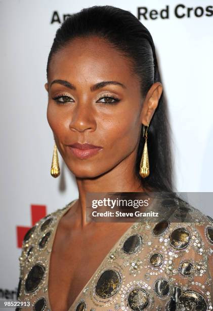 Jada Pinkett Smith attends The American Red Cross Red Tie Affair Fundraiser Gala at Fairmont Miramar Hotel on April 17, 2010 in Santa Monica,...