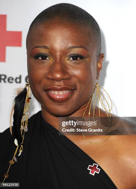 Aisha Hinds attends The American Red Cross Red Tie Affair Fundraiser Gala at Fairmont Miramar Hotel on April 17, 2010 in Santa Monica, California.