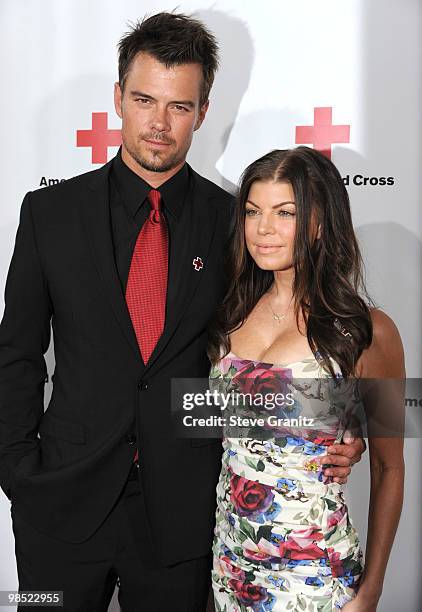 Josh Duhamel and singer Fergie attends The American Red Cross Red Tie Affair Fundraiser Gala at Fairmont Miramar Hotel on April 17, 2010 in Santa...