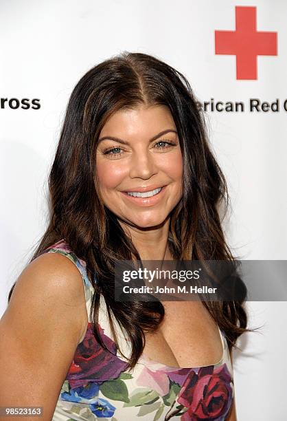 Actress/singer Fergie attends the Annual Red Cross of Santa Monica's Annual "Red Tie Affair" at the Fairmont Miramar Hotel on April 17, 2010 in Santa...