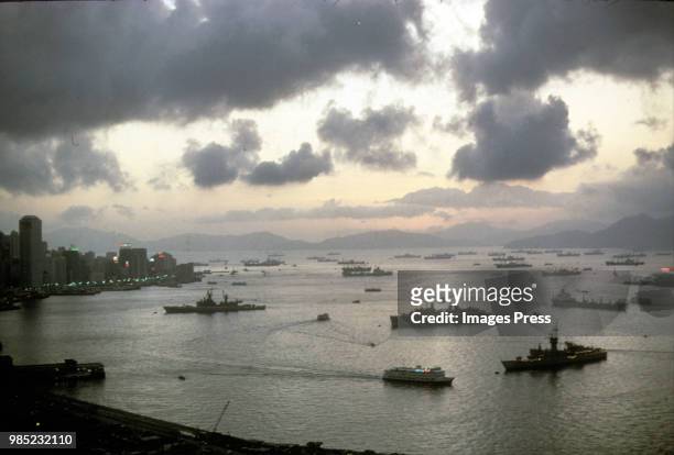 Hong Kong Harbor circa 1979.