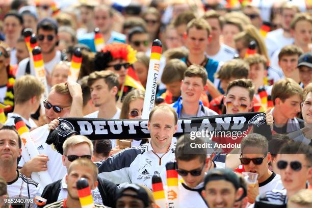 Fans gather for a public viewing event to watch the 2018 FIFA World Cup Russia Group F match between Korea Republic and Germany, at the historical...